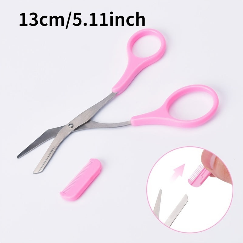 Eyebrow Trimmer Scissor With Comb Lady Woman Men Hair Removal Grooming Shaping Stainless Steel Eyebrow Remover Makeup Tool