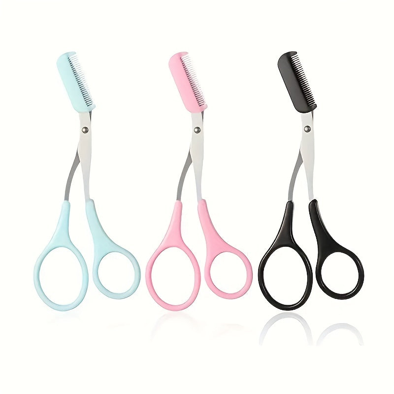 Eyebrow Trimmer Scissor With Comb Lady Woman Men Hair Removal Grooming Shaping Stainless Steel Eyebrow Remover Makeup Tool