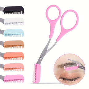 Eyebrow Trimmer Scissor With Comb Lady Woman Men Hair Removal Grooming Shaping Stainless Steel Eyebrow Remover Makeup Tool