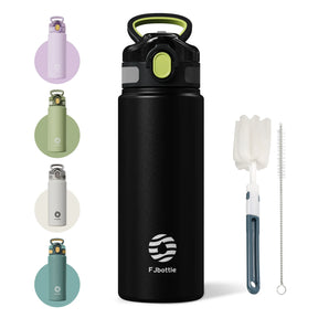 FEIJIAN Thermos Bottle with Straw 600ml 720ml Stainless Steel Thermal Cup Car Insulated Flask Water Tumbler for Outdoor Sports