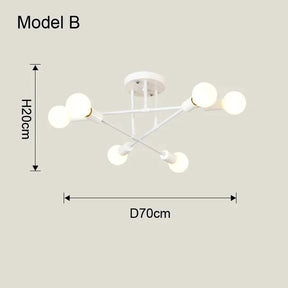 Nordic Minimalist Pendant Light Ceiling Lamp LED Chandelier Suitable for Bedrooms Living Rooms Black Gold Lighting Decoration