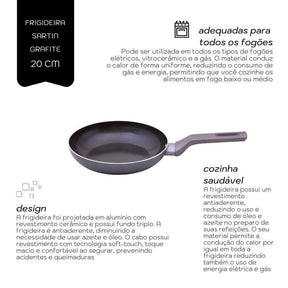 Frigideira de Alumínio Cerâmico 20cm 1L